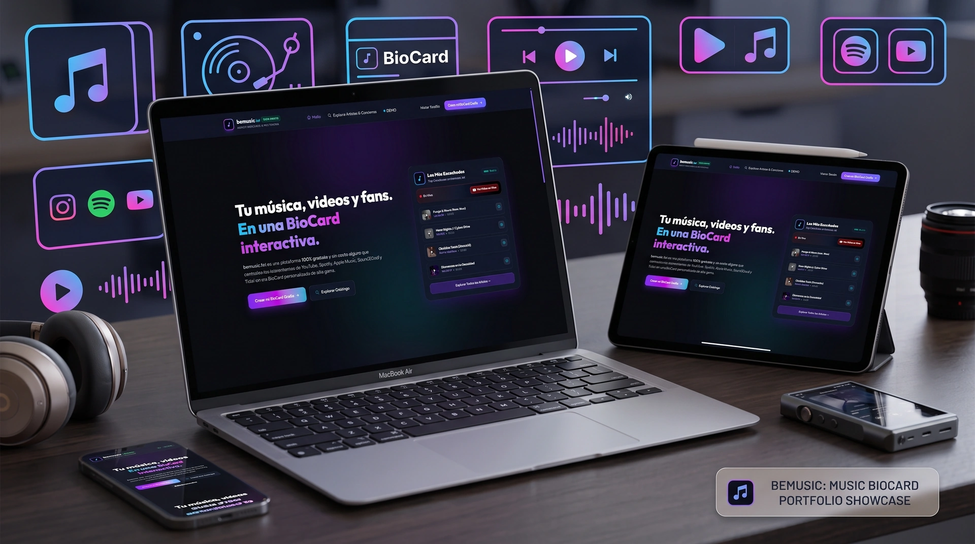 Mockup BeMusic.lat